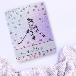 女子アイスホッケーカラフルスグラデーションスノーフレーク ジグソーパズル