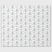 女子アイスホッケー チームプレーヤー 女の子らしい名前 ラッピングペーパー (フラット)