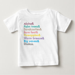 女子アロハスウェットシャツ ベビーTシャツ