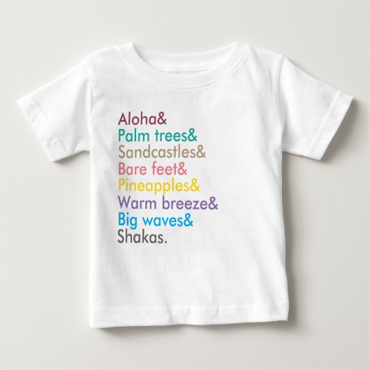 女子アロハスウェットシャツ ベビーTシャツ (正面)