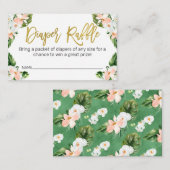 女子アロハトロピカルおむつラッフルエンクロージャカード 名刺 (正面/裏面)