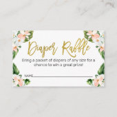 女子アロハトロピカルおむつラッフルエンクロージャカード 名刺 (正面)