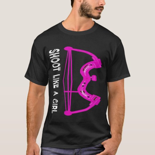 女子アーチェリー用アーテおもしろいリー Tシャツ (正面)