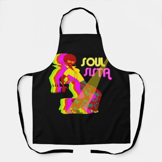 女子アートファンクシスタヴィンテージ70sコスチュームAfro S エプロン (正面)