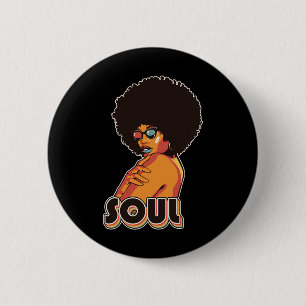 女子アートファンクヴィンテージ70sコスチュームAfro Soul Mu 缶バッジ