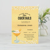 女子イエロー40歳バースデーカクテルパーティー 招待状 (スタンド正面)