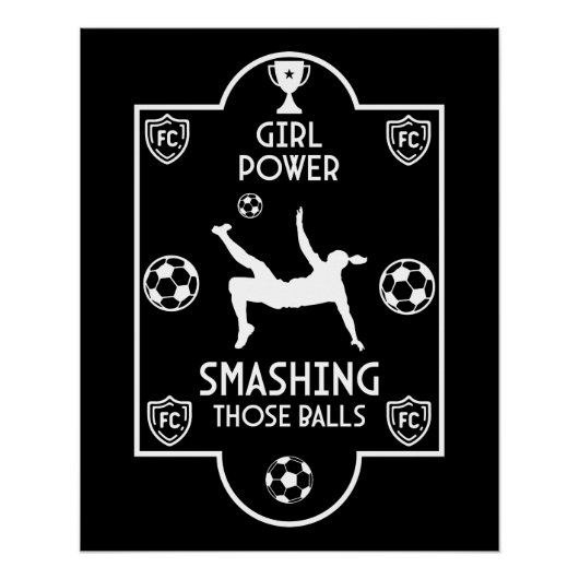 女子イギリスのサッカー ポスター (正面)