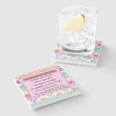 女子インスピレーショユーモアのあるンコースター ストーンコースター (横)