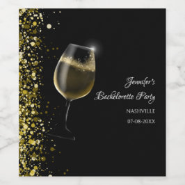 女子ウィークエンドモックテールバチェロレッテ金ゴールド獲得 ワインラベル