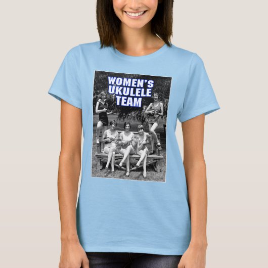 女子ウケチーム女子リンガーTシャツ Tシャツ (正面)