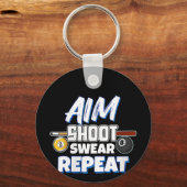 女子エイムおもしろいプール選手ギフトビリヤード・ボール キーホルダー (正面)