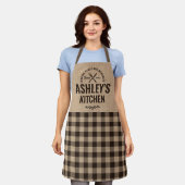 女子エプロンシェフナナキッチンベーキング料理BBQ エプロン (着用した状態)
