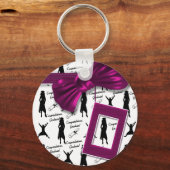 女子エレガントの卒業祝い – 車のキーホルダー キーホルダー (正面)