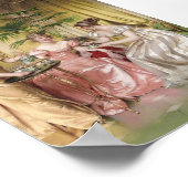 女子エレガントアフタヌーンティーヴィンテージウォールアート ポスター (角)