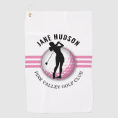 女子エレガントゴルファーデザイン ゴルフタオル (正面)