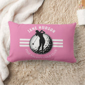 女子エレガントゴルファーデザイン ランバークッション (ブランケット)