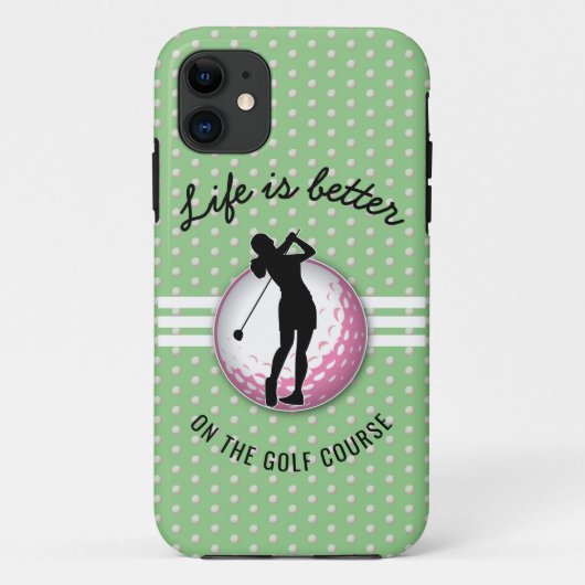 女子エレガントゴルファーデザイン Case-Mate iPhoneケース (裏面)
