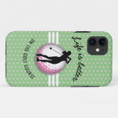 女子エレガントゴルファーデザイン Case-Mate iPhoneケース (裏面(横))