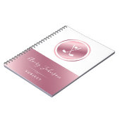 女子エレガントゴルファーバラ金ゴールドパーソナライズされた ノートブック (左側)