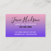 女子エレガントゴルファーモノグラムデザイン 名刺 (裏面)