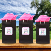 女子エレガントゴルフパーティーカートありがとう誕生日 スクエアシール