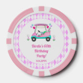 女子エレガントゴルフパーティーカート誕生日カジノ ポーカーチップ (正面)
