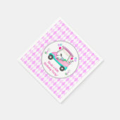 女子エレガントゴルフパーティーカート誕生日紙 スタンダードカクテルナプキン (角)