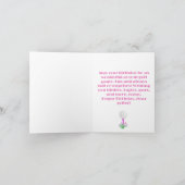 女子エレガントゴルフパーティーカート誕生日 カード (内部)