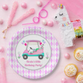 女子エレガントゴルフパーティーカート誕生日 ペーパープレート (パーティー)