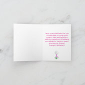 女子エレガントゴルフパーティーカート23誕生日 カード (内部)