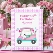女子エレガントゴルフパーティーカート65誕生日 カード