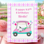 女子エレガントゴルフパーティーカート89誕生日 カード