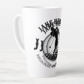 女子エレガントゴルフモノグラムデザイン カフェラテマグ (左アングル)