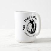 女子エレガントゴルフモノグラムデザイン コーヒーマグカップ (正面右)