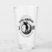 女子エレガントゴルフモノグラムデザイン タンブラーグラス (裏面)