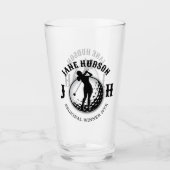 女子エレガントゴルフモノグラムデザイン タンブラーグラス (正面)