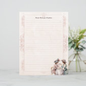 女子エレガントビクトリアンモノグラム文房具 (スタンド正面)