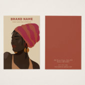 女子エレガントフェミニンジュエリー表示カード (正面&裏面)