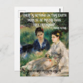 女子エレガントルノアールアートワーク最高の友人引用文 ポストカード (正面/裏面)