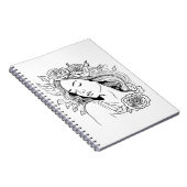 女子エレガント抽象芸術手帳 ノートブック (右側)