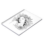 女子エレガント抽象芸術手帳 ノートブック (左側)