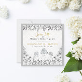 女子エレガント日史お祝いホワイト 招待状