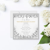 女子エレガント日史お祝いホワイト 招待状