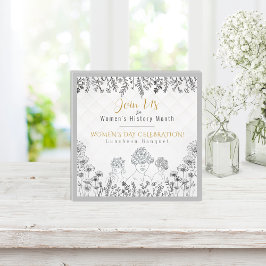 女子エレガント日史お祝いホワイト 招待状