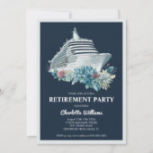 女子エレガント退職パーティークルーズ船 招待状 (正面)