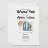 女子エレガント退職後バイバイテンション 招待状 (裏面)