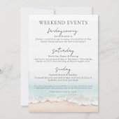 女子エレガント週末ビーチバチェロレッテ 招待状 (裏面)