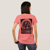 女子オバマ大統領バラクTシャツ Tシャツ (裏面フル)