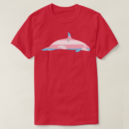 女子オルカ性転換国旗 Tシャツ (デザイン正面)