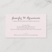 女子カスタマイズポートレートキャラクター印刷 名刺 (裏面)